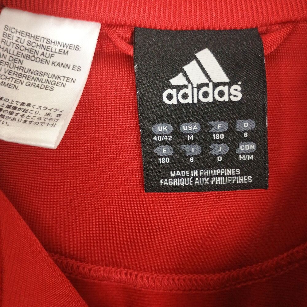 Adidas Prodigy SC Track Jacket Mens Medium Red Full Zip Soccer Sporty Athletic - Picture 3 of 12